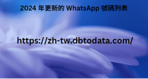 2024 年更新的 WhatsApp 號碼列表