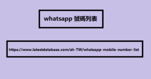 whatsapp 號碼列表