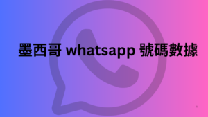 墨西哥 whatsapp 號碼數據 